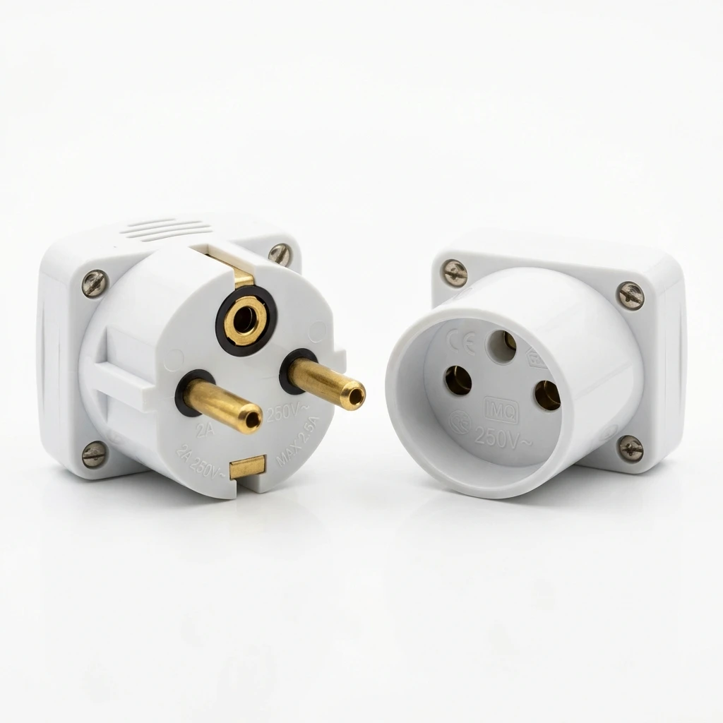 2 Pin Plug Male Female – 10A (Pack of 1)